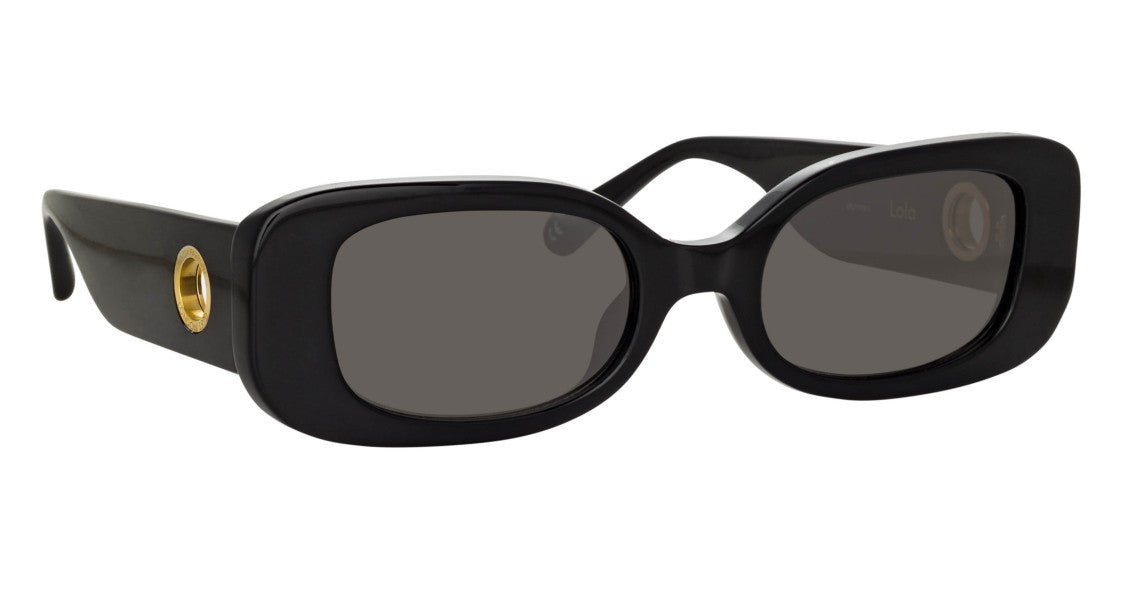 Linda Farrow Lfl Oversized Square Sunglasses With Gold Detail