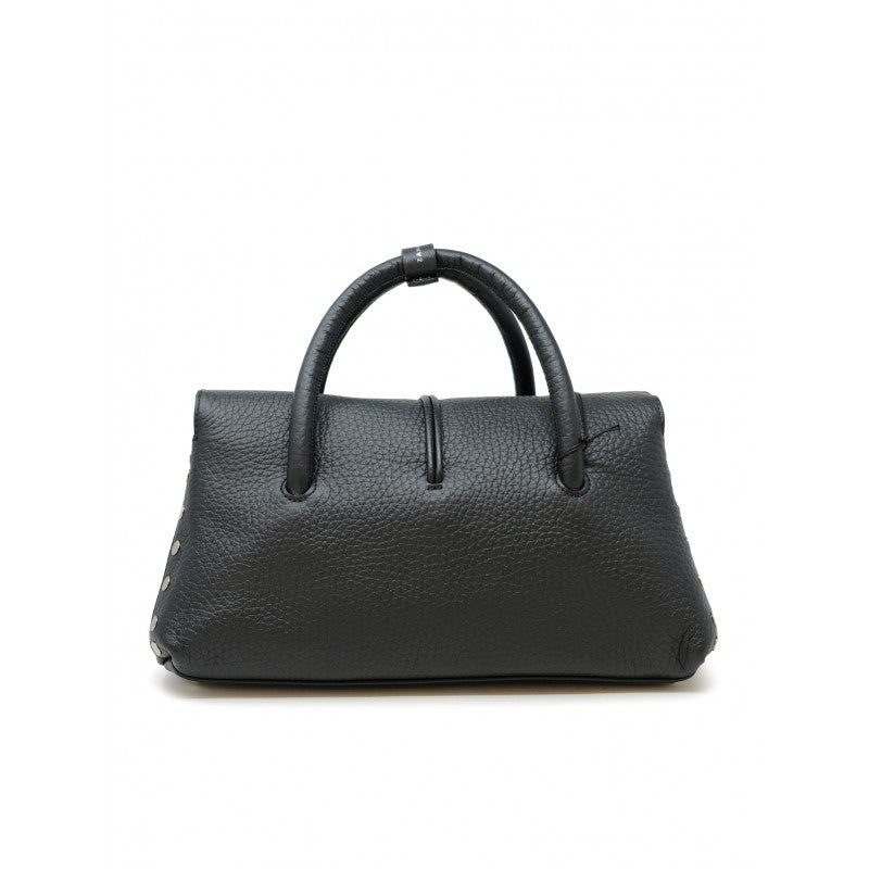 Zanellato Black Dotta Centauro Leather Handbag