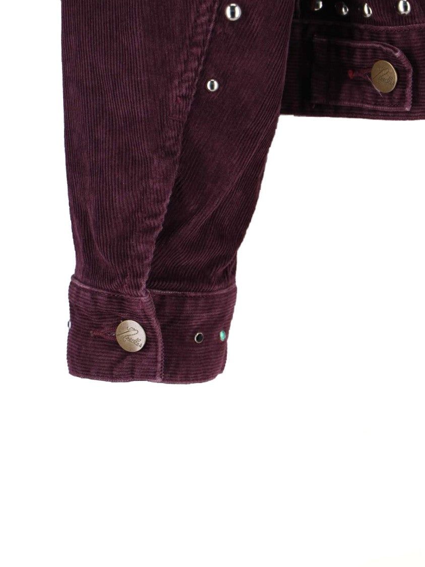 Needles Purple Cotton Blend Corduroy Studs Jacket