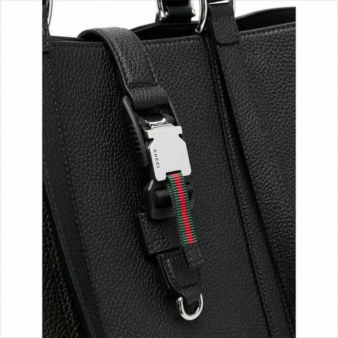 Gucci Textured Leather Tote Bag With Dual Handles