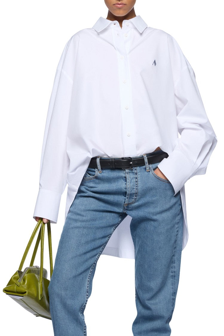 The Attico Loose-Fitting White Shirt With Classic Collar