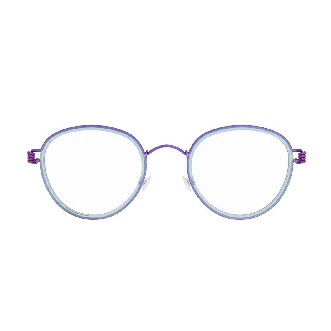 Lindberg Violet Light Blue Air Rim Jackie Titanium Phantos Eyewear