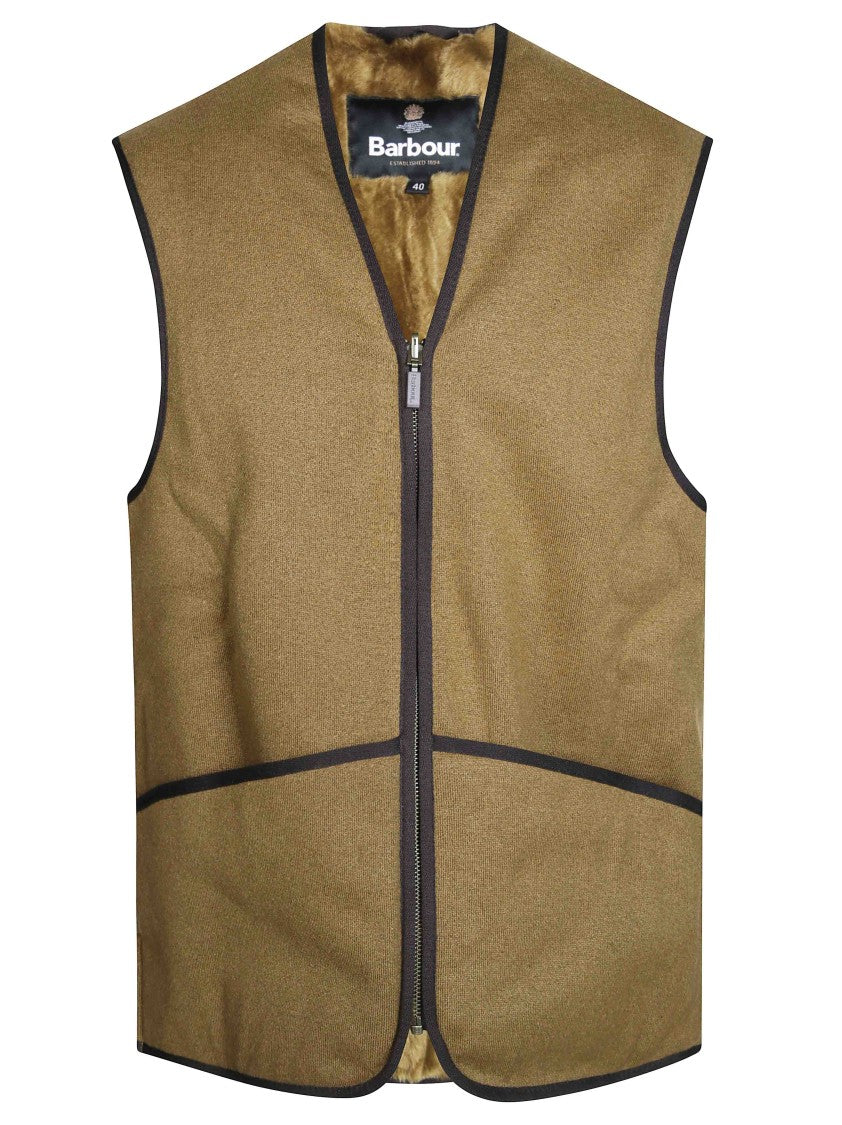 Barbour Brown Warm Pile Zip Fleece Vest