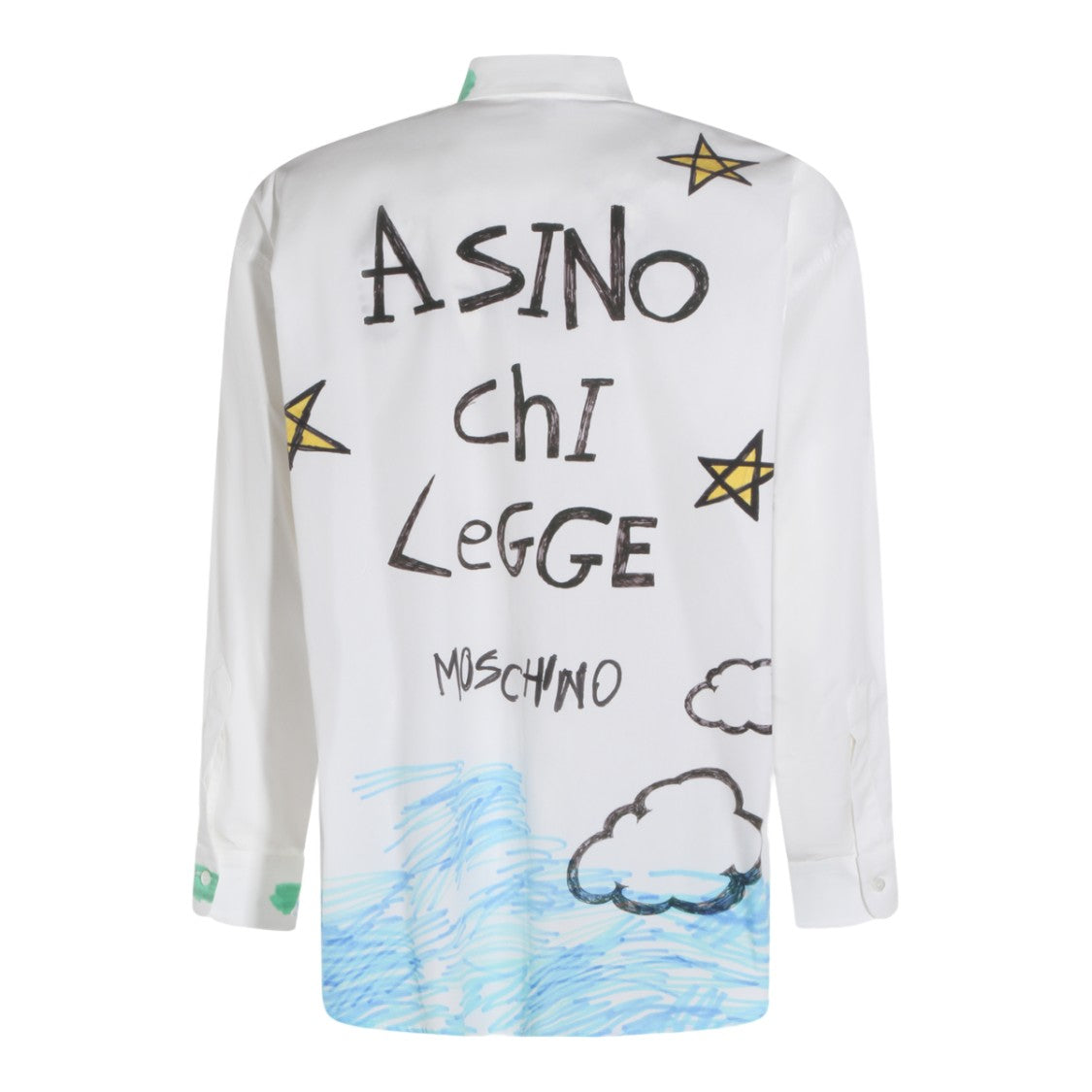 Moschino Graphic Print Long-Sleeve Shirt With Contrast Accents
