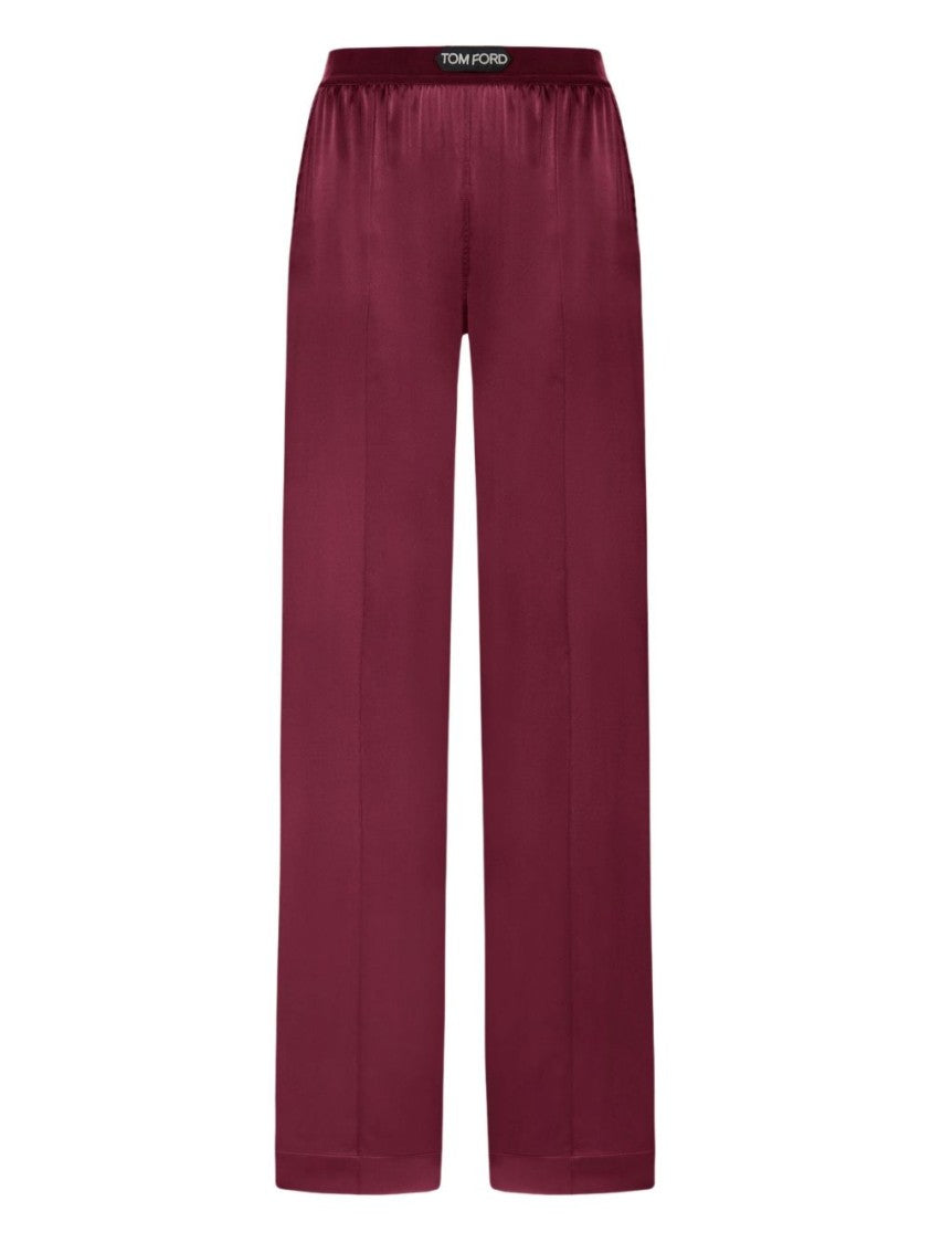 Tom Ford Wide-Leg Trousers With Satin Finish