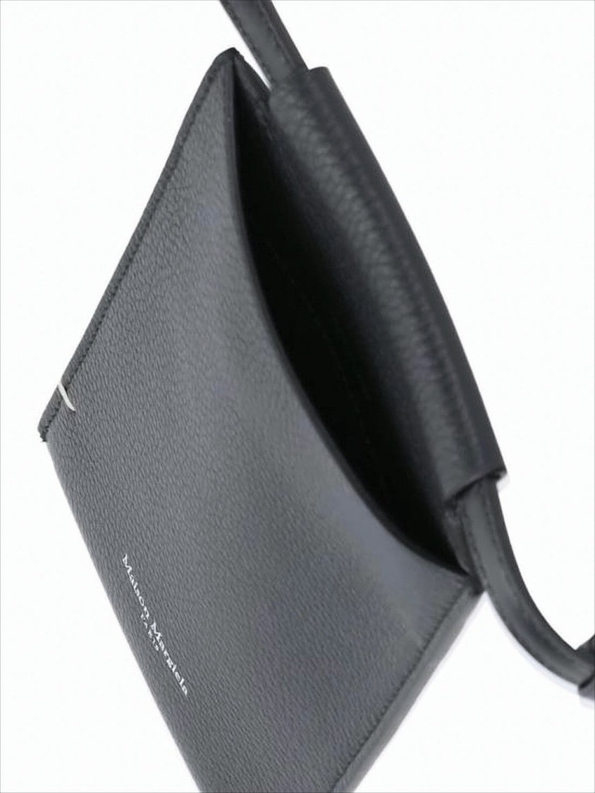 Maison Margiela Textured Calf Leather Crossbody Bag With Signature Four Stitches