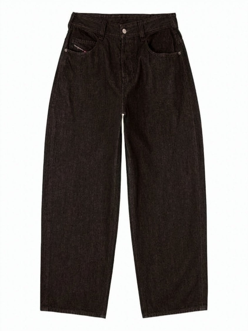 Diesel Relaxed Wide-Leg Denim Pants With Classic Five-Pocket Design