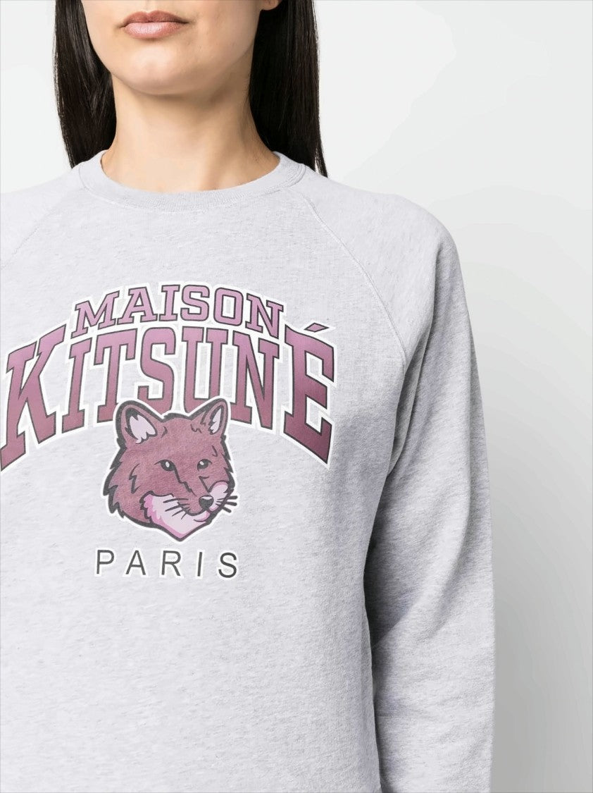Maison Kitsuné Casual Graphic Print Sweatshirt With Fox Head Design
