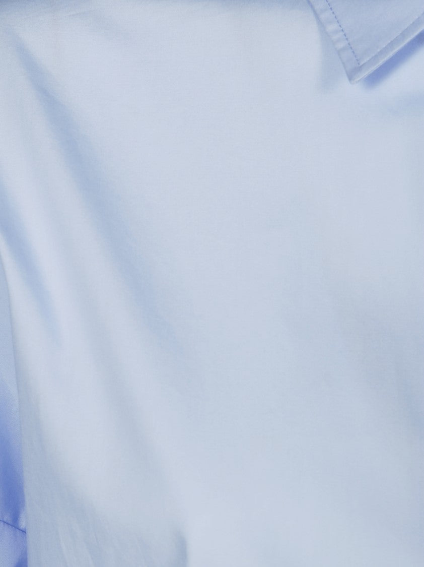 Friedman White Oversized Cotton Shirt With Classic Collar