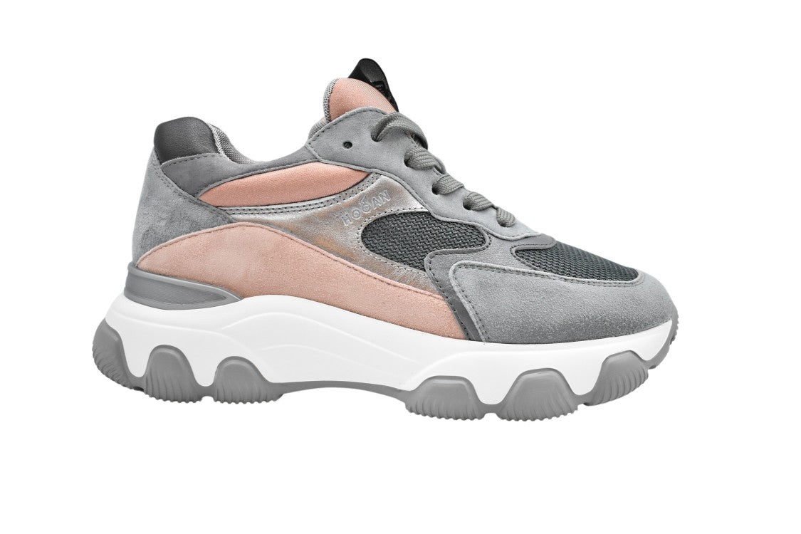 Hogan Laced Sneakers With Suede-Leather Blend