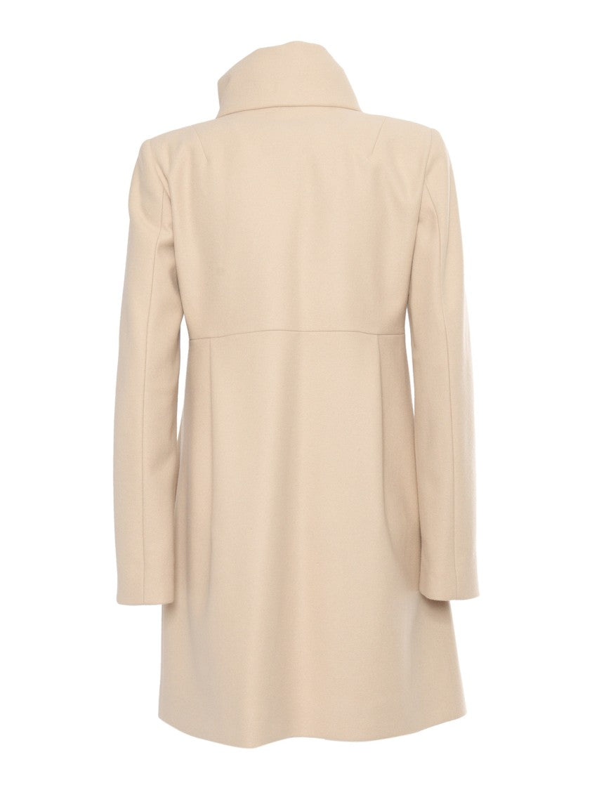 Fay Romantic Lined Ruched Collar Metallic Toggle Short Coat