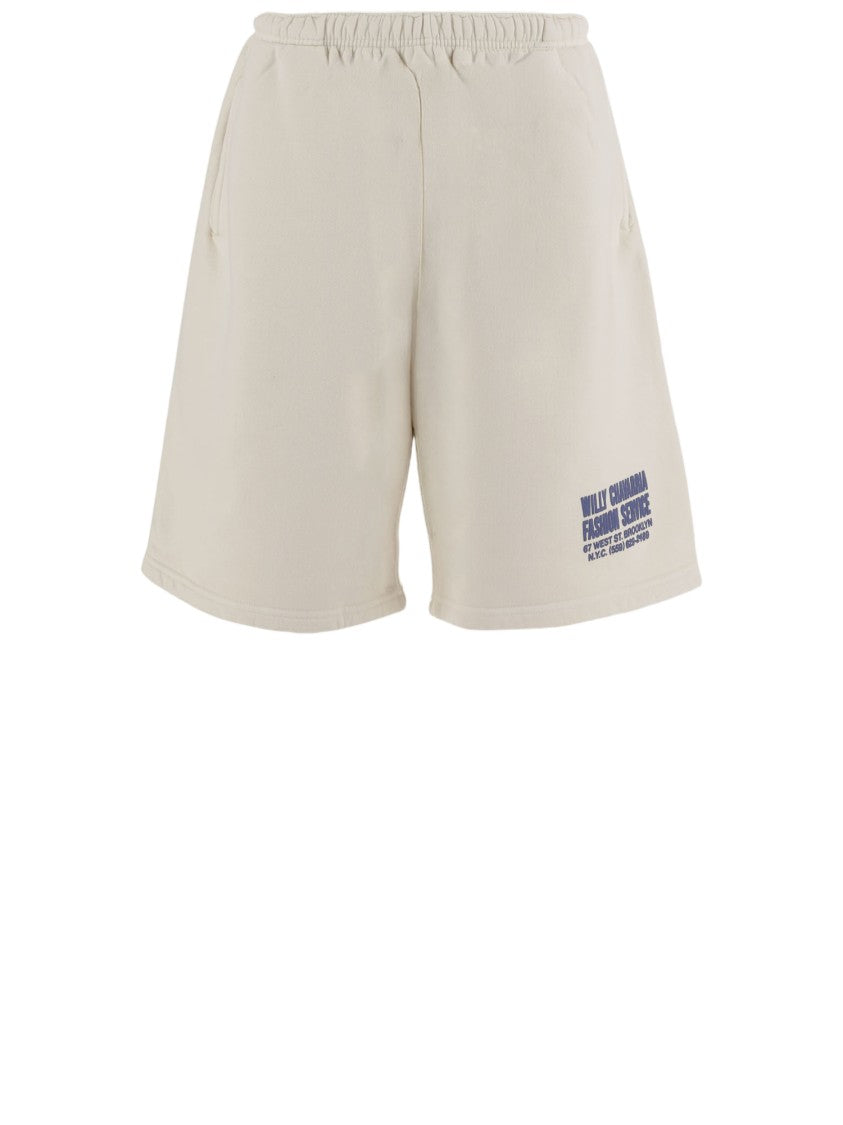 Willy Chavarria Relaxed-Fit Cotton Shorts With Contrast Logo