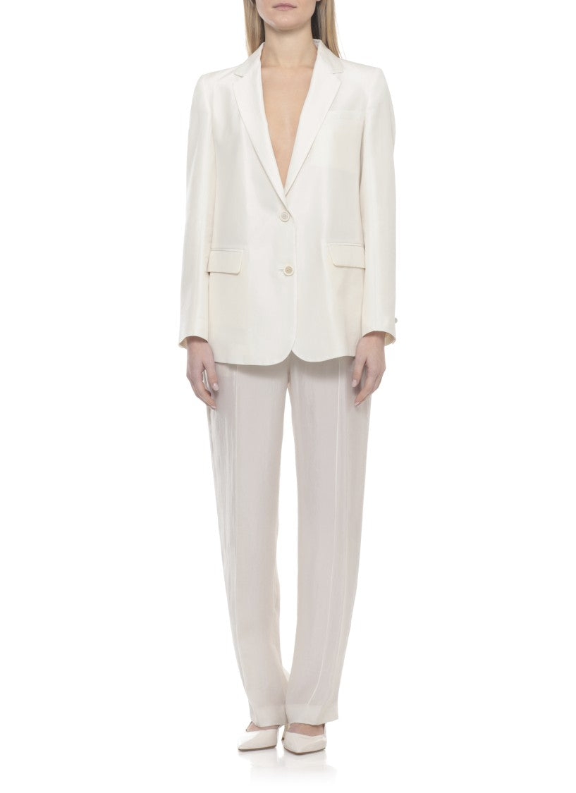 Fabiana Filippi Ivory Jewel Button Blazer