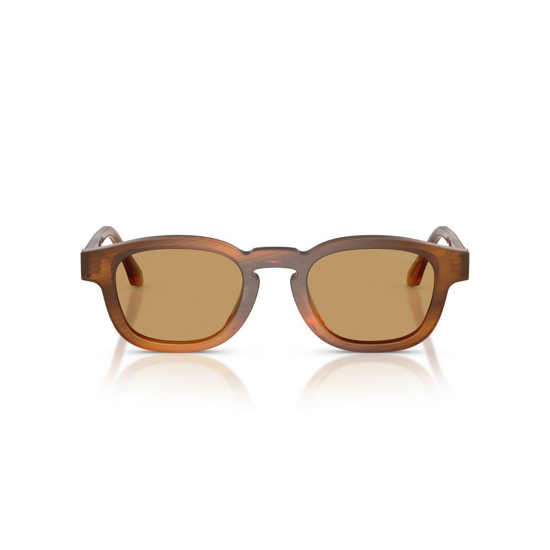 Giorgio Armani 0Ar8254u Translucent Brown Acetate Sunglasses With Rounded Square Frame