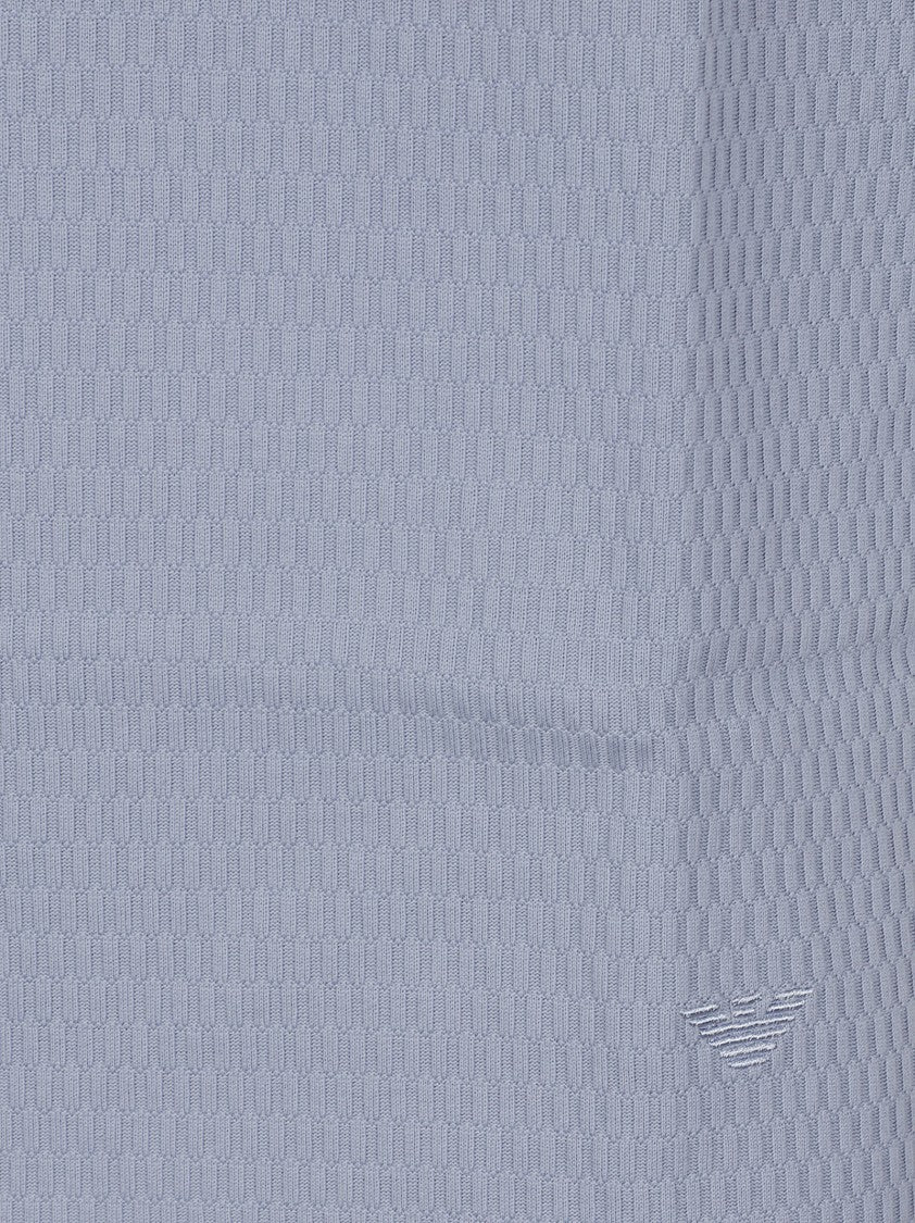 Emporio Armani Textured Pattern Polo Shirt With Tailored Fit
