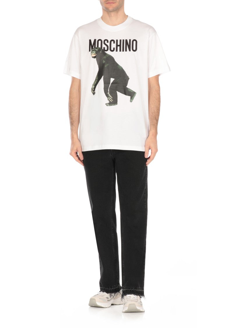 Moschino Cotton T-Shirt With Bold Front Print