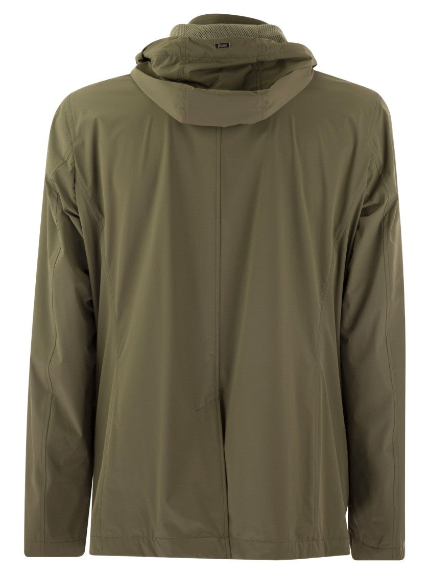 Herno Technical Fabric Jacket With Hood