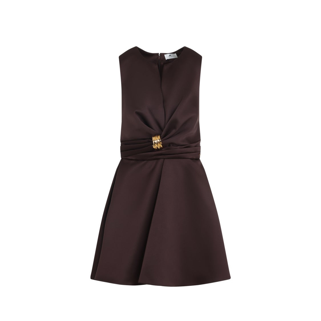 Elisabetta Franchi Duchesse Mini Dress With Twisted Front Detail