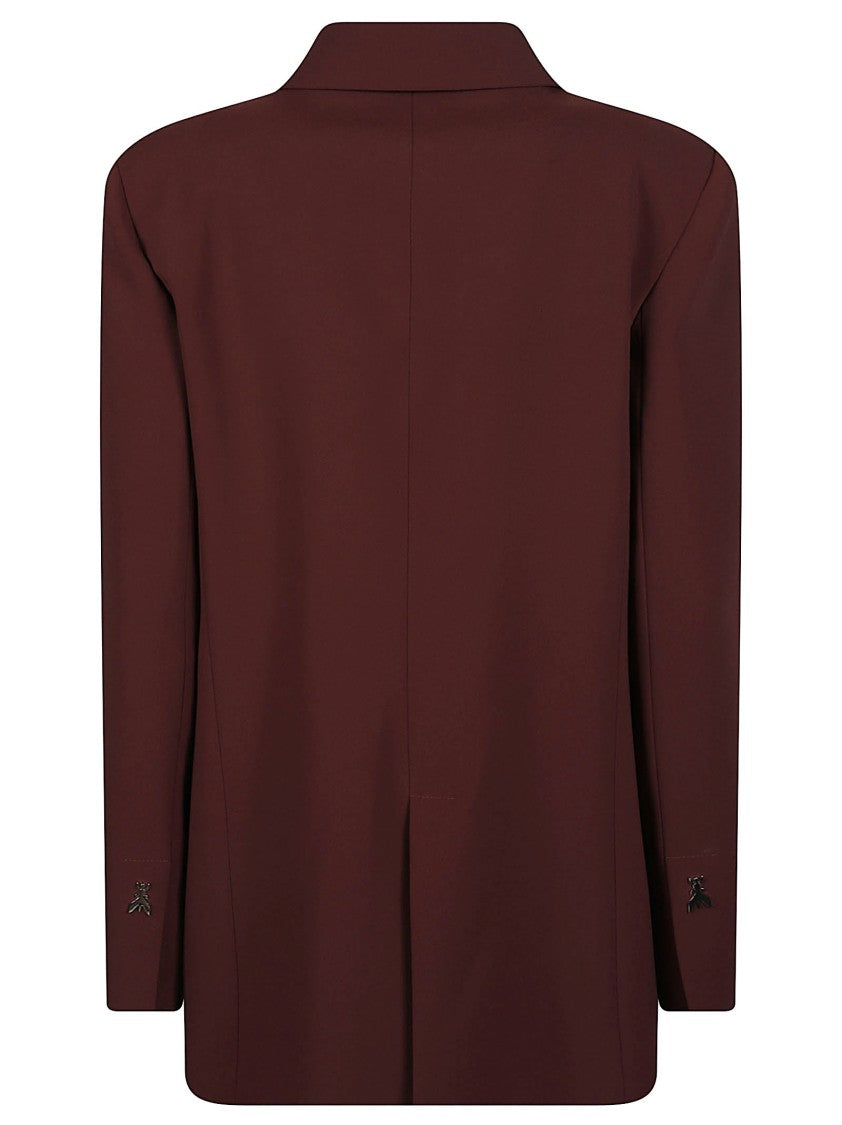 Patrizia Pepe Tailored Single-Breasted Jacket With Notched Lapel And Flap Pockets