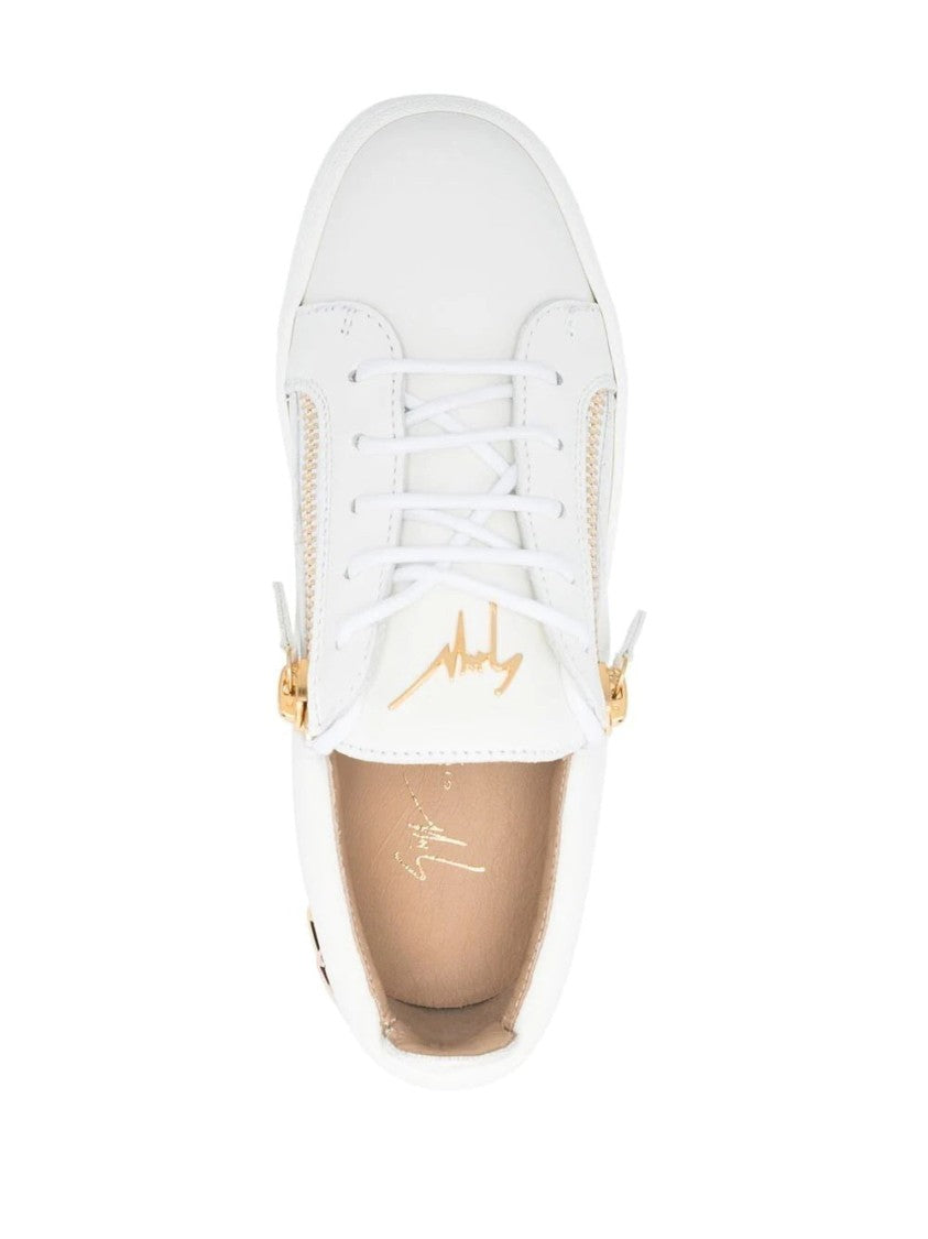 Giuseppe Zanotti Trainers With Side Zippers And Metallic Accents