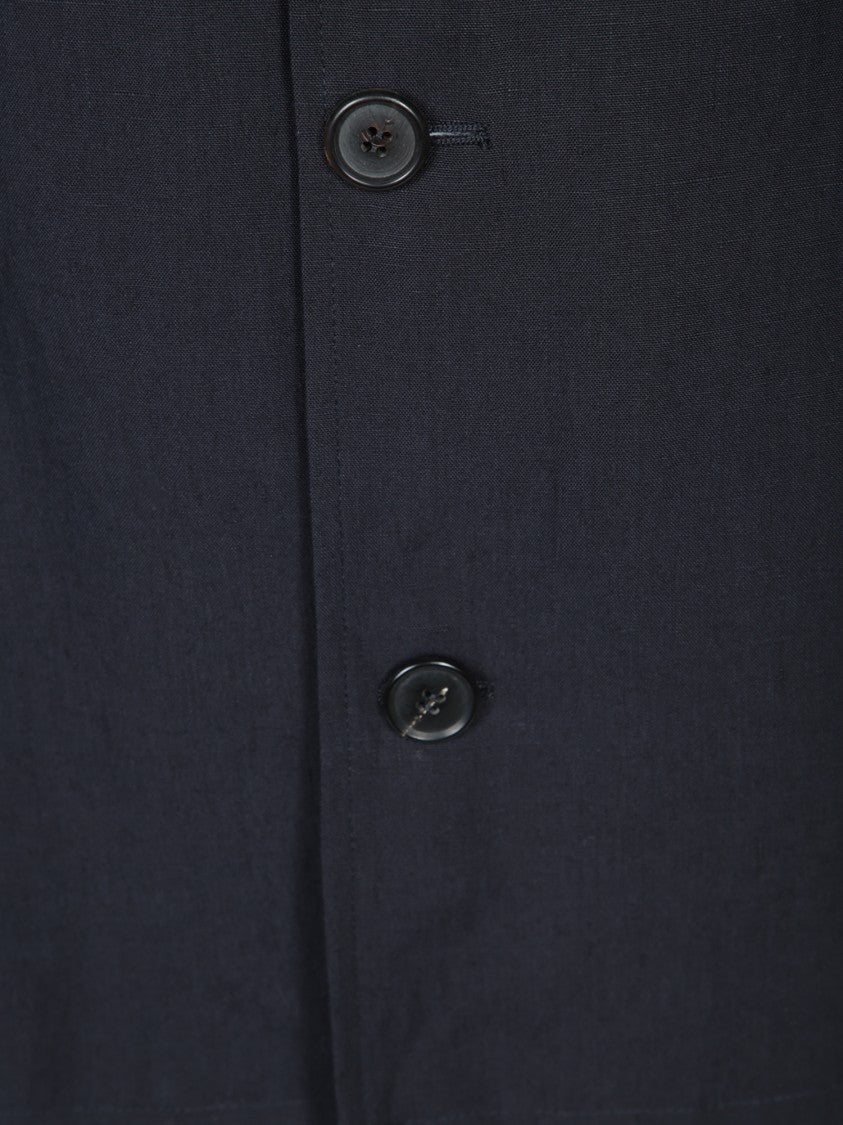 Paul Smith Linen Overshirt With Classic Lapels