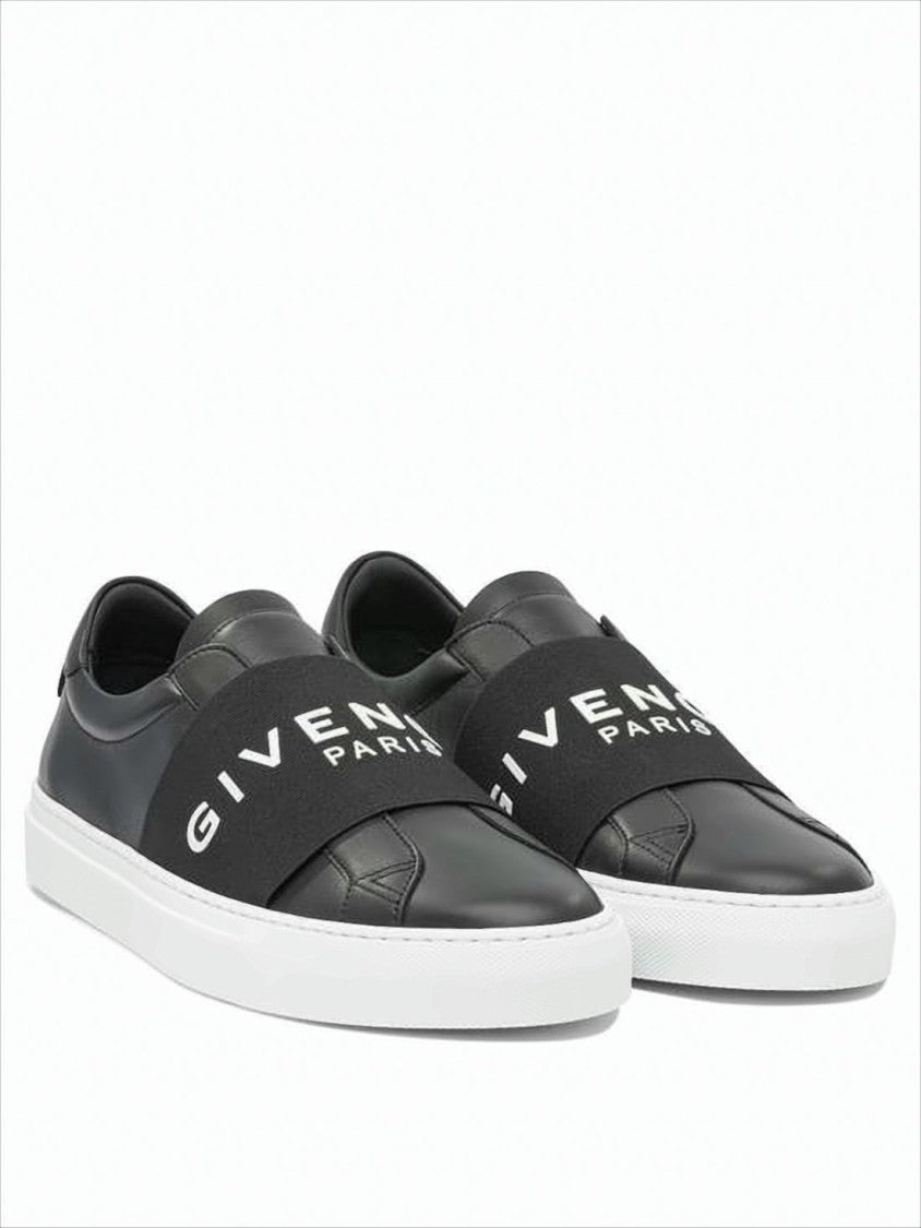 Givenchy Calf Leather Slip-On Sneakers With Bold Elastic Band