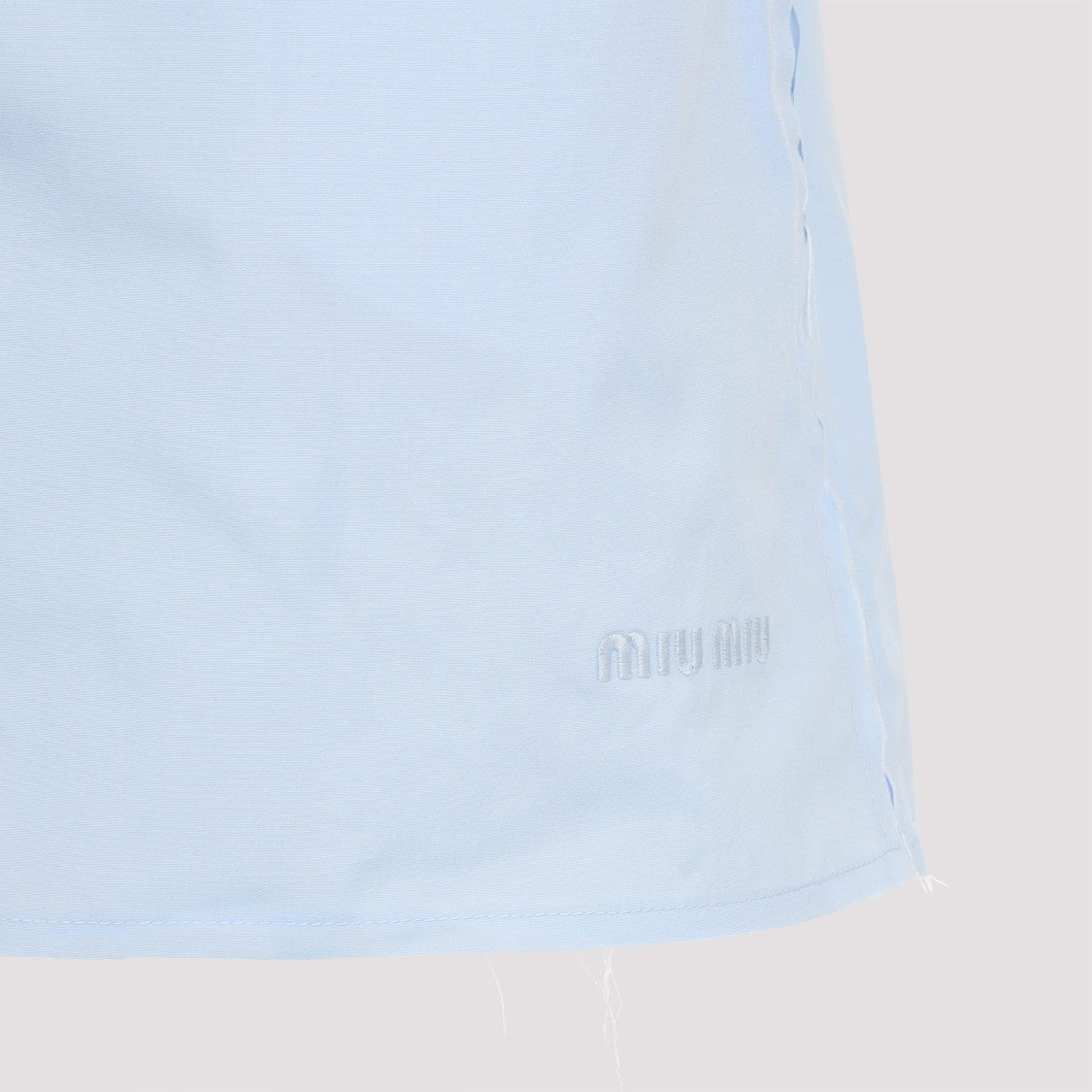 Miu Miu Light Blue Cotton Shorts