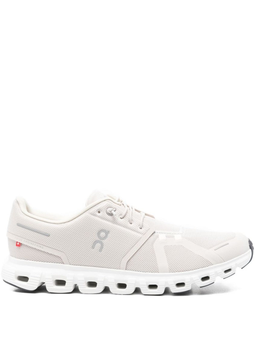 On Breathable White Sneakers With Cushioned Rubber Sole