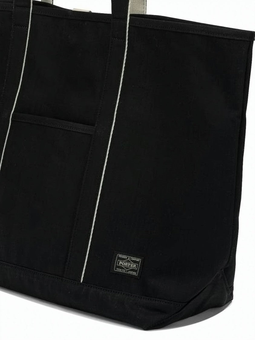 Porter Black Durable Cotton Rectangular Tote Bag