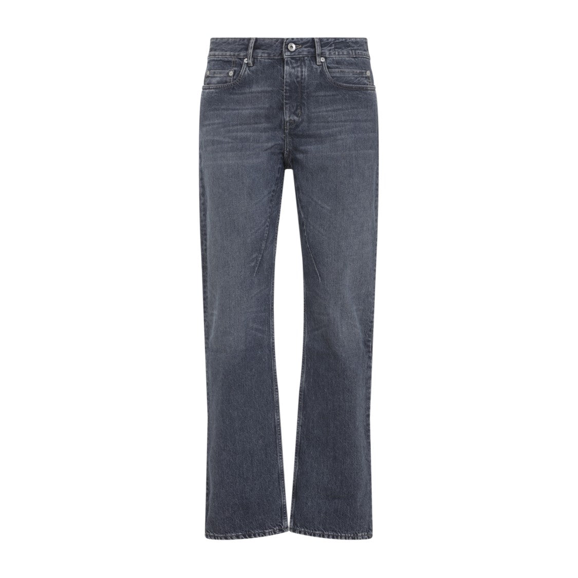 Drkshdw By Rick Owens Fog Cut Grey Cotton Jeans