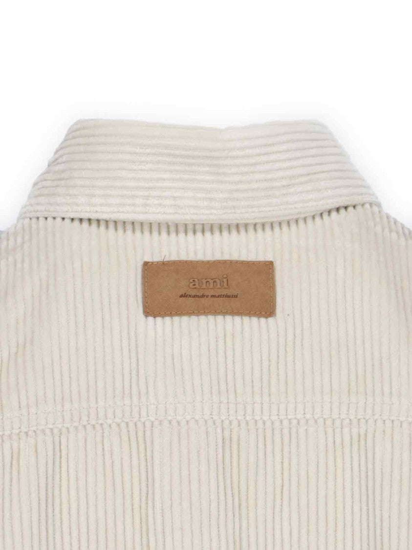 Ami Paris Corduroy Shirt – White