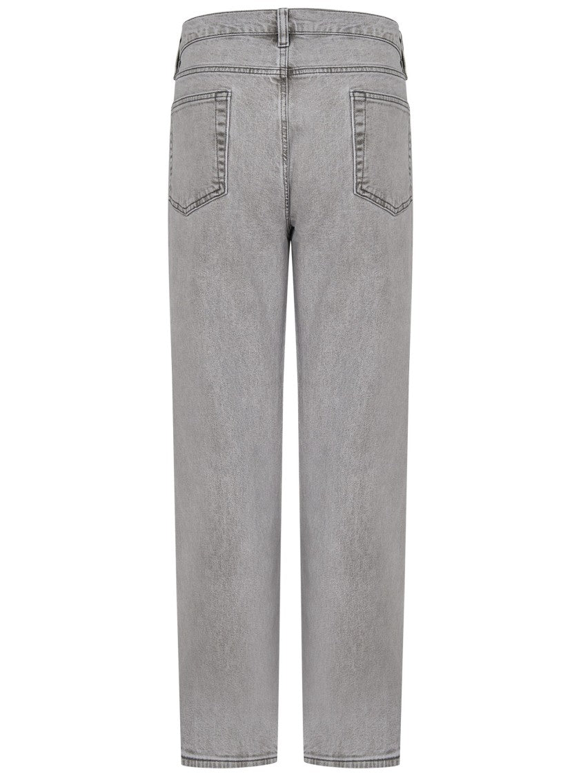 Frame Straight-Fit Light Grey Denim Frame Jeans