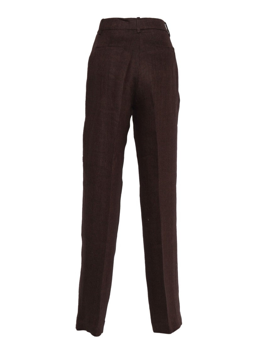 P.A.R.O.S.H. High Waist Straight Leg Trousers