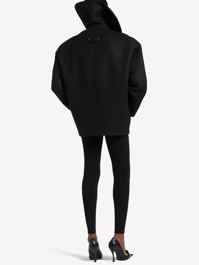 Balenciaga High-Waist Black Leggings With Streamlined Silhouette