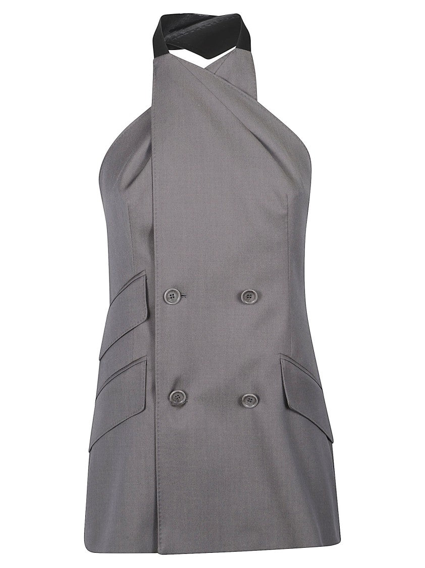Max Mara Tailored Asymmetrical Halter Top