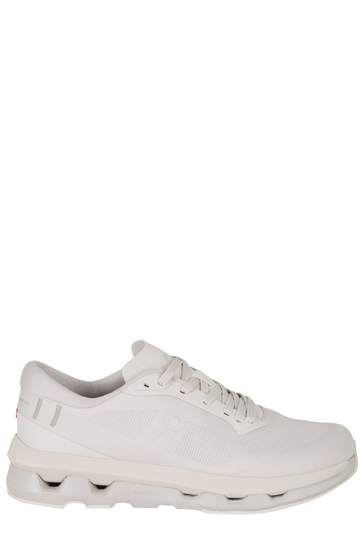 On Running Beige Cloudzone Breathable Mesh Rubber Sole Nylon Sneakers