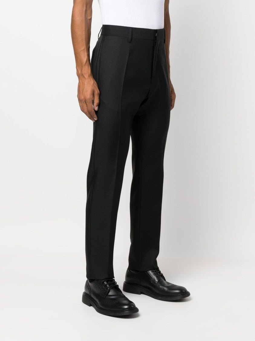 Dsquared2 Tailored Black Trousers With Classic Waistband And Subtle Pleats