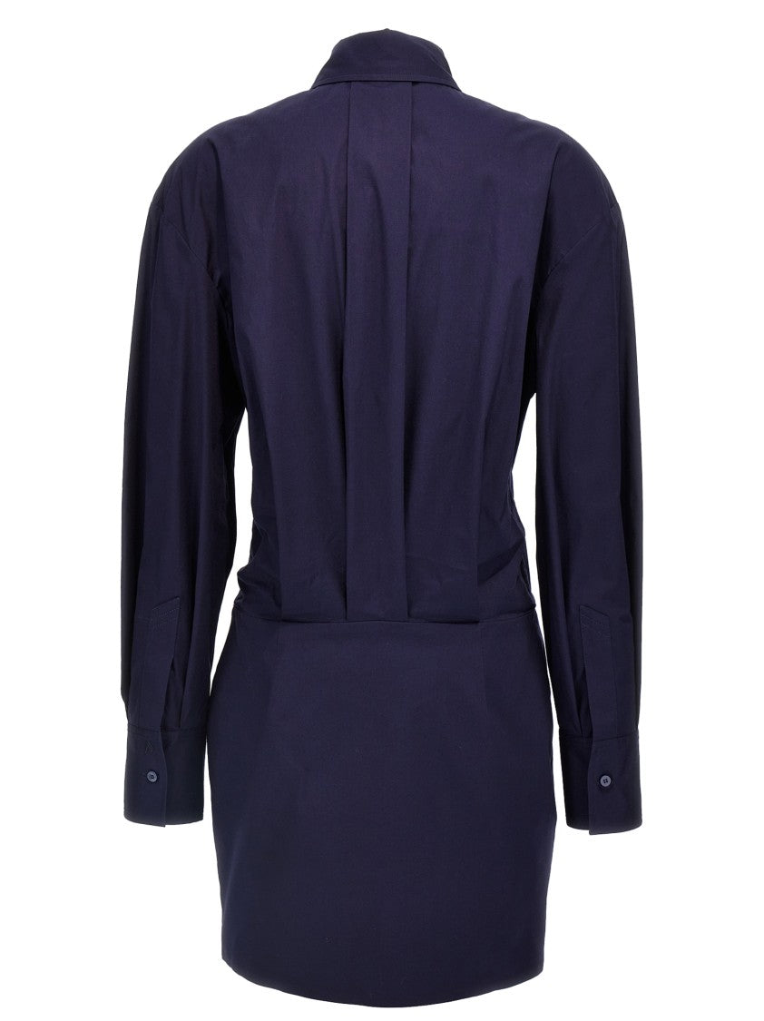 The Attico Tailored Mini Chemisier Dress With Button Closure