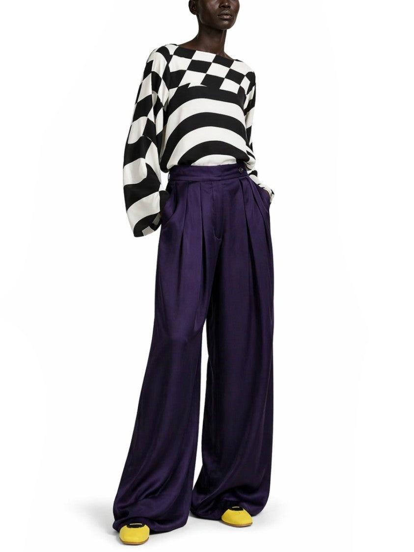 Dries Van Noten Charlie Viscose Geometric Swirls Blouse