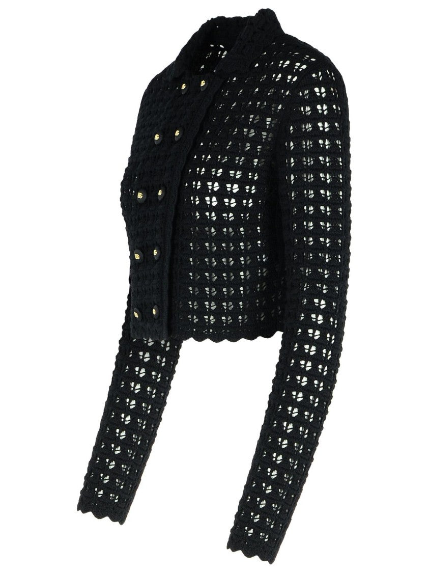 Dolce & Gabbana Black Virgin Wool Jacket