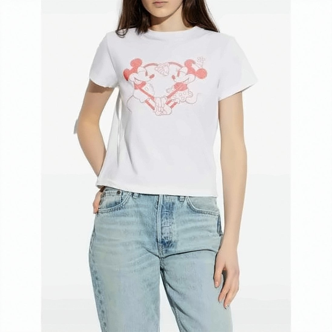 Re/Done Playful Graphic Short-Sleeved T-Shirt