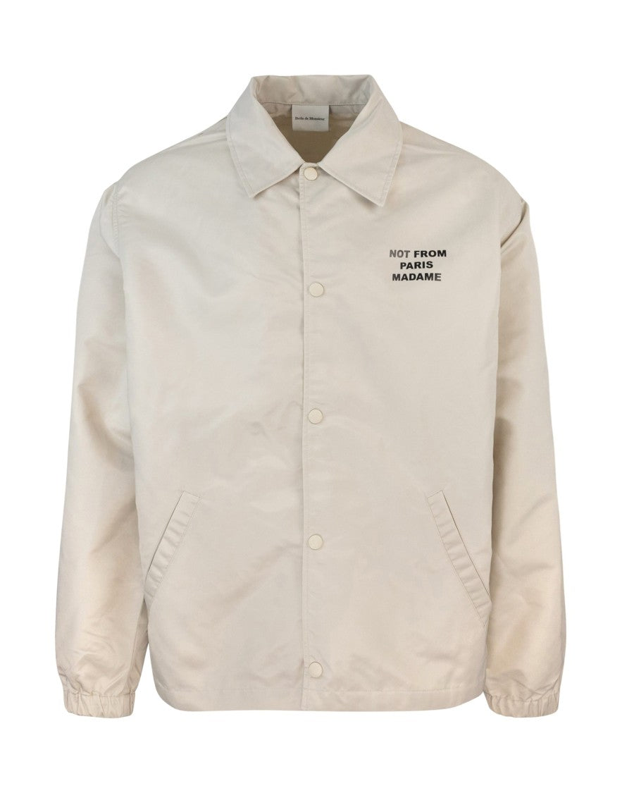 Drôle De Monsieur Lightweight Minimalist Jacket With Bold Slogan Prints