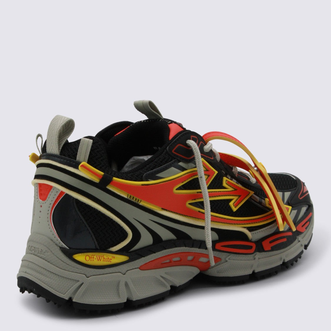 Off-White Dynamic Black Mesh Sneakers With Bold Color Overlays