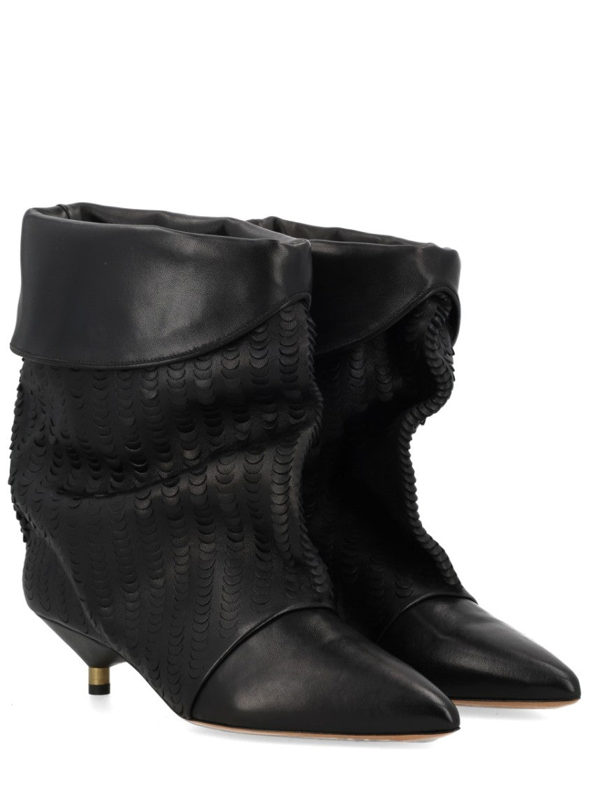 Isabel Marant Edrik Lamb Leather Pointed Ankle Boots