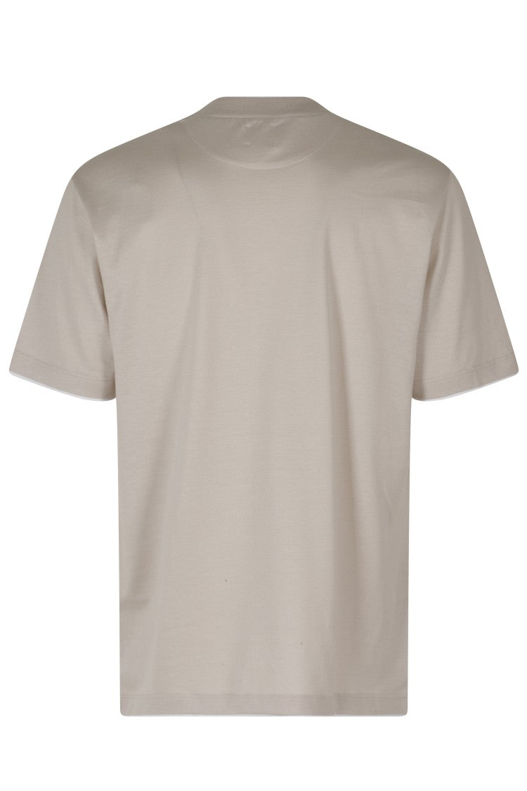 Eleventy Mm Trimmed Crewneck Cotton T-Shirt