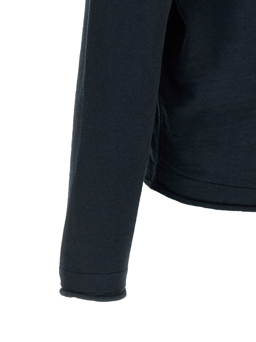 Stone Island Crew Neck Black Knit Sweater