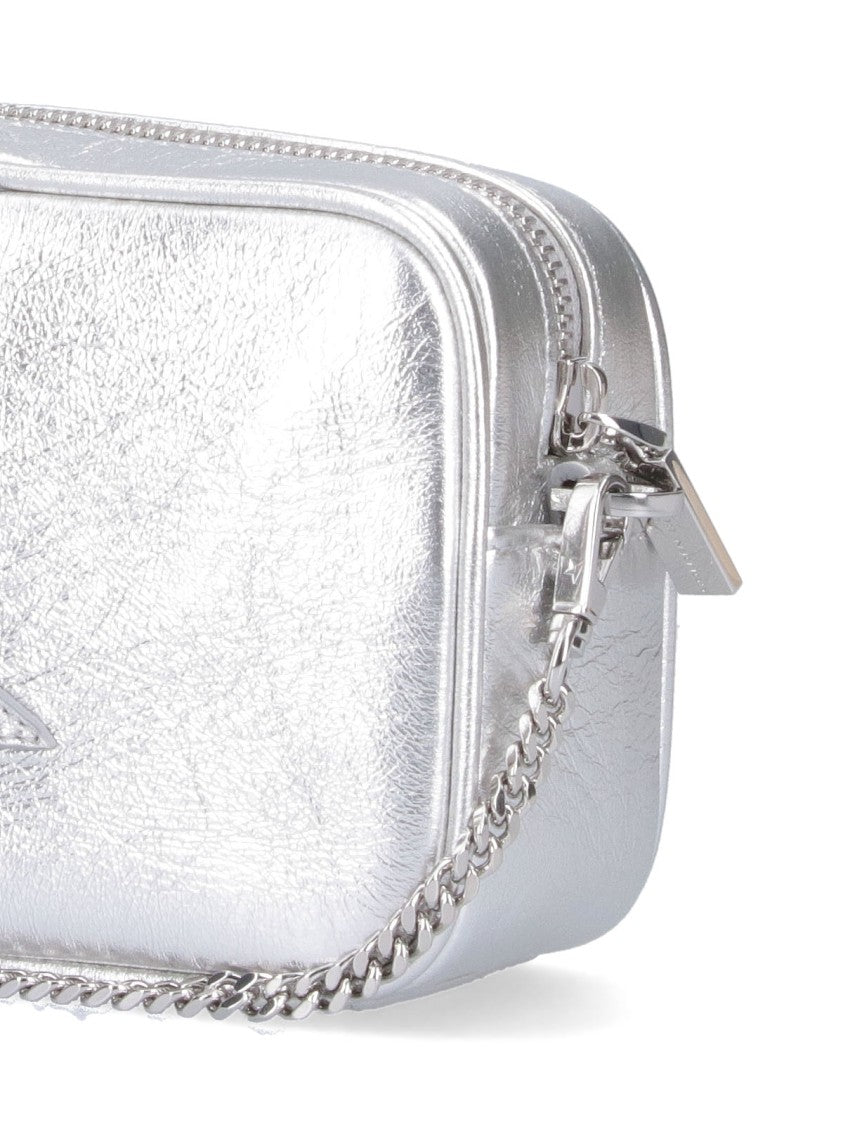 Golden Goose Structured Silver Handbag With Modern Minimalist Design