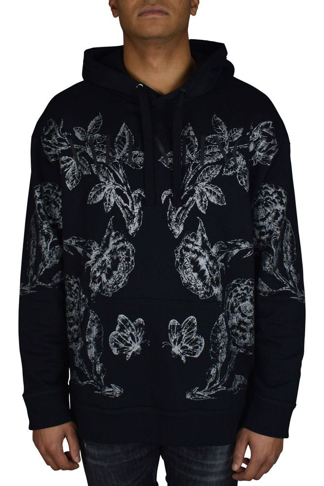 Valentino Garavani Valentino Floral Print Hoodie With Kangaroo Pocket