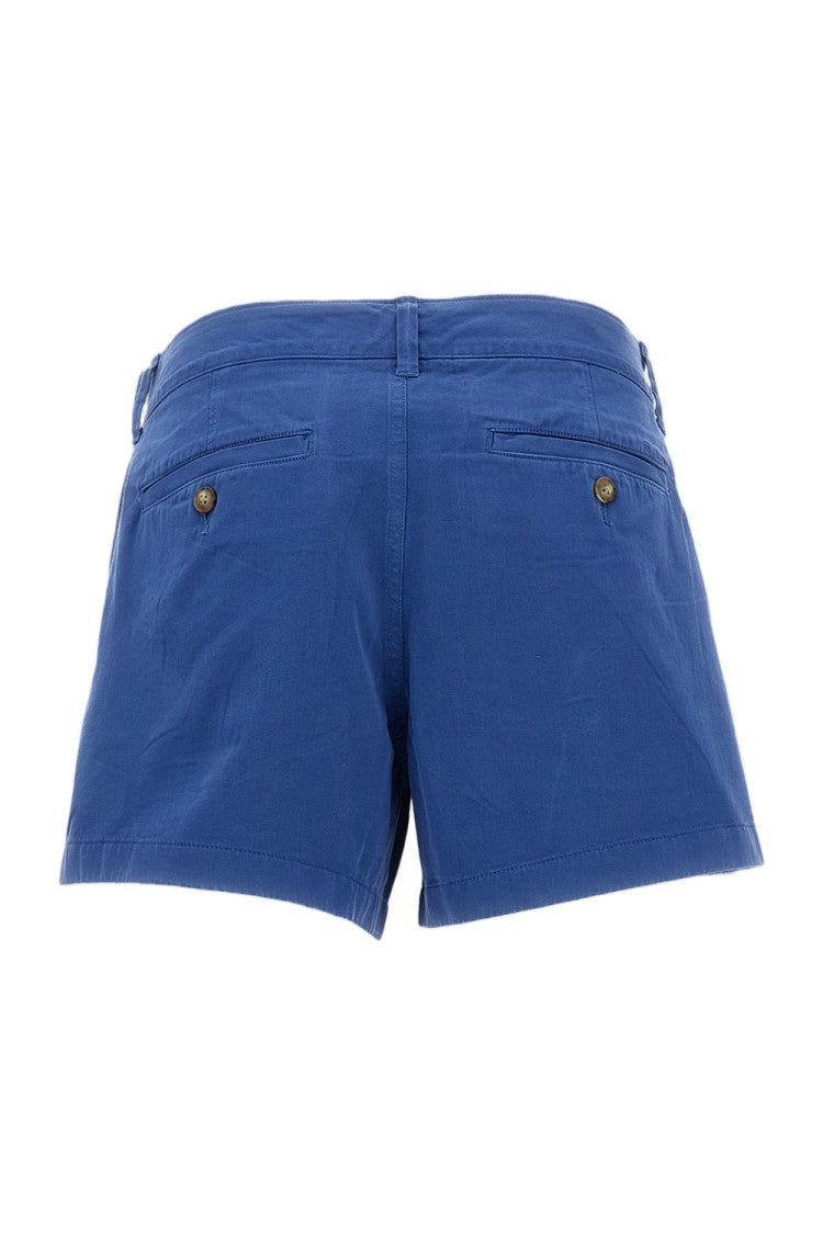 Polo Ralph Lauren Thigh-Length Flared Cotton Shorts With Structured Design