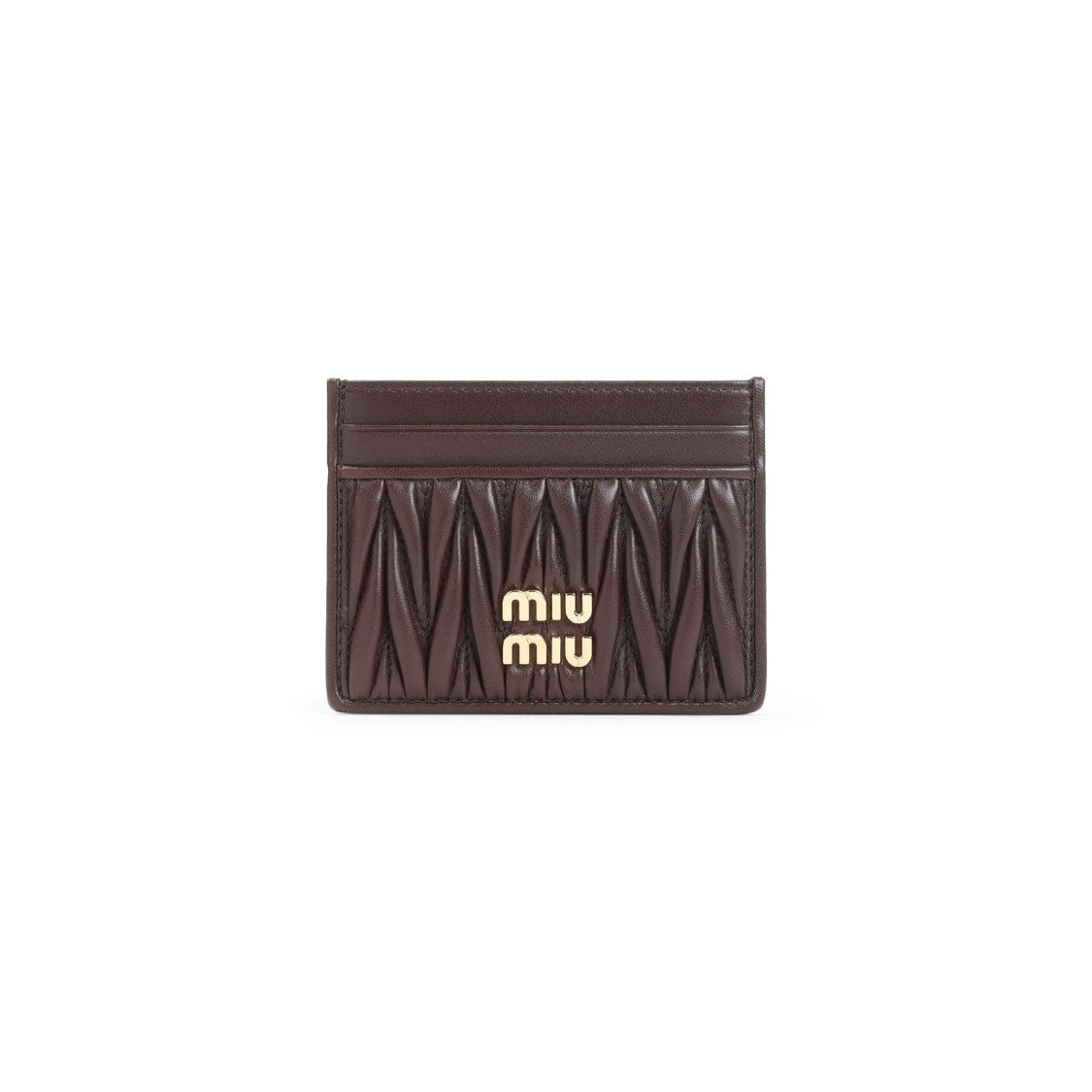 Miu Miu Tonal Matelassé Leather Cardholder